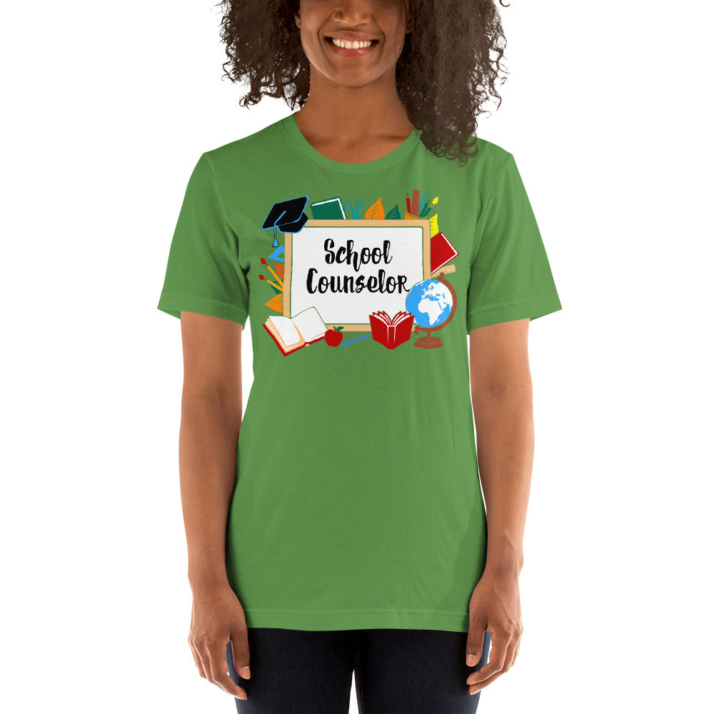 School Counselor Short-Sleeve Unisex T-Shirt - SchoolStaffMerch -  - SchoolStaffMerch