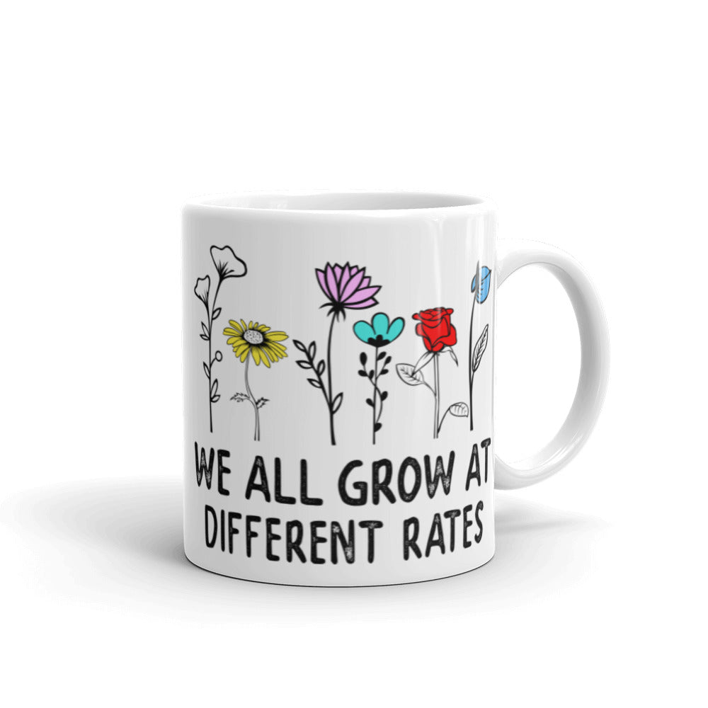 Grow Rates White glossy mug - SchoolStaffMerch -  - SchoolStaffMerch