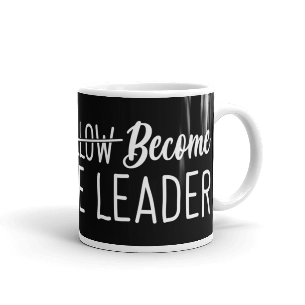 Becometheleader White glossy mug - SchoolStaffMerch -  - SchoolStaffMerch